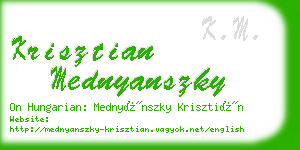 krisztian mednyanszky business card